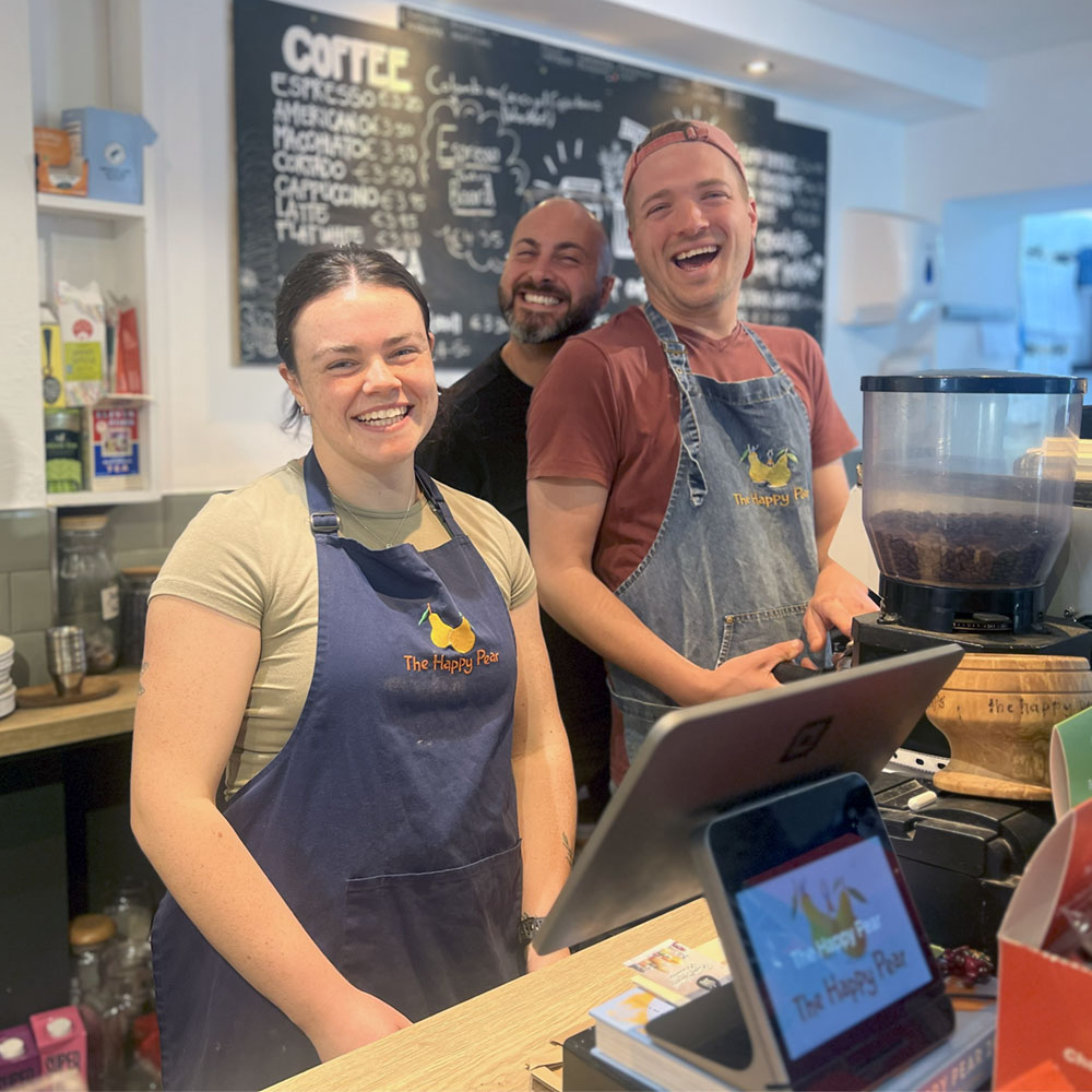 Staff at The Happy Pear cafe