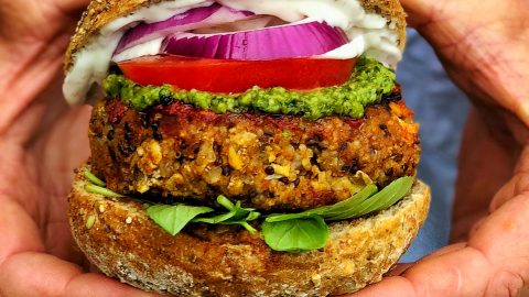 Vegan Burger {High Protein} –