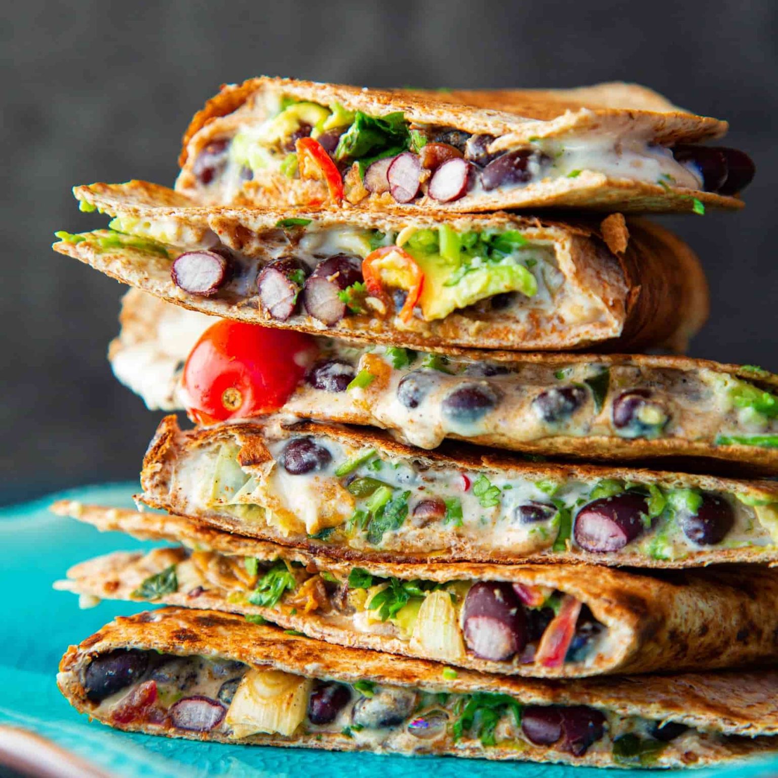 Creamy Spiced Black Bean Quesadilla