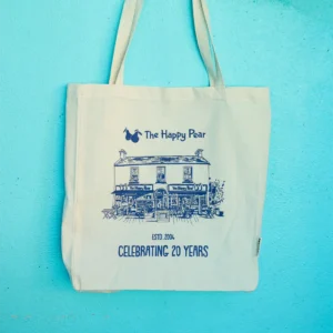 an image of the happy pear 20 year anniversary tote bag