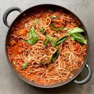 An image of Vegan Spaghetti Bolognese