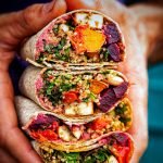 An image of High protein salad burrito