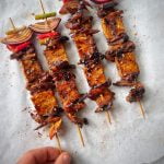 An image of Epic vegan BBQ Skewers - Teriyaki Tofu & Mushroom