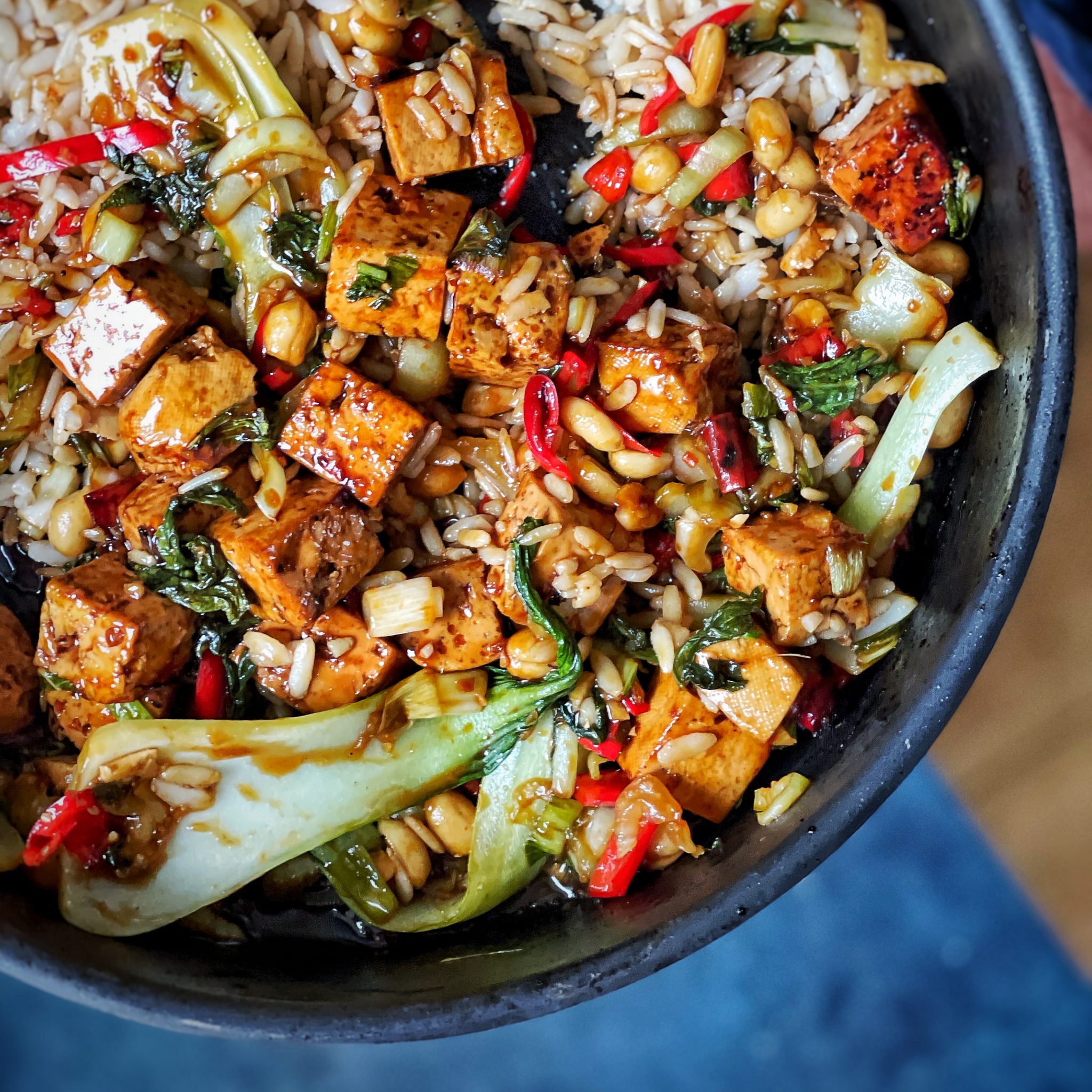 Quick Kung Pao Tofu with rice and greens | LaptrinhX / News