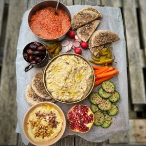 An image of Middle-Eastern Mezze Platter