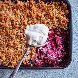 An image of Berry and Apple Crumble