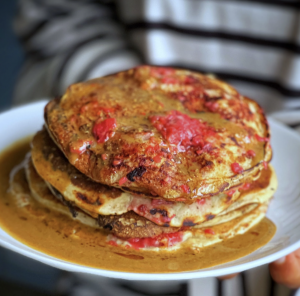 An image of Raspberry Ripple pancakes