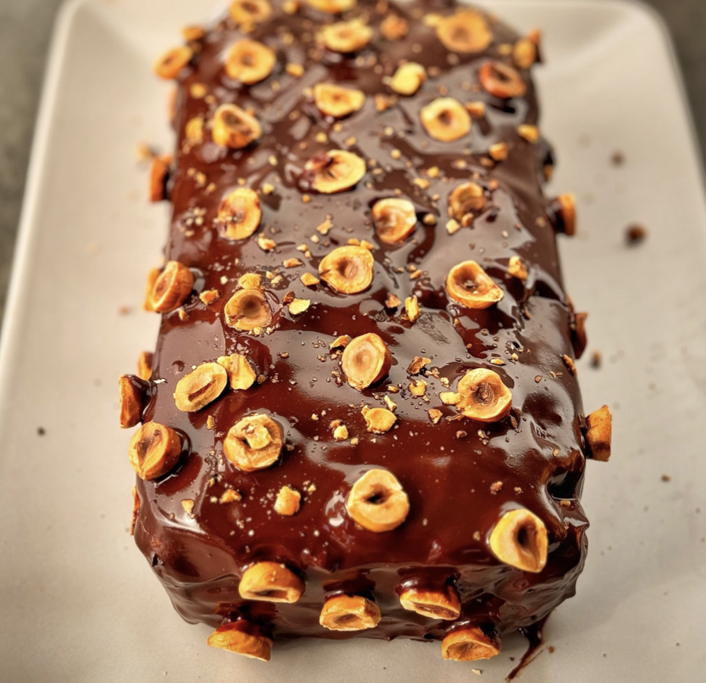 An image of Chocolate Hazelnut Loaf Cake