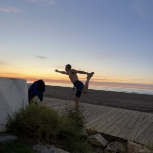 An image of morning stretching