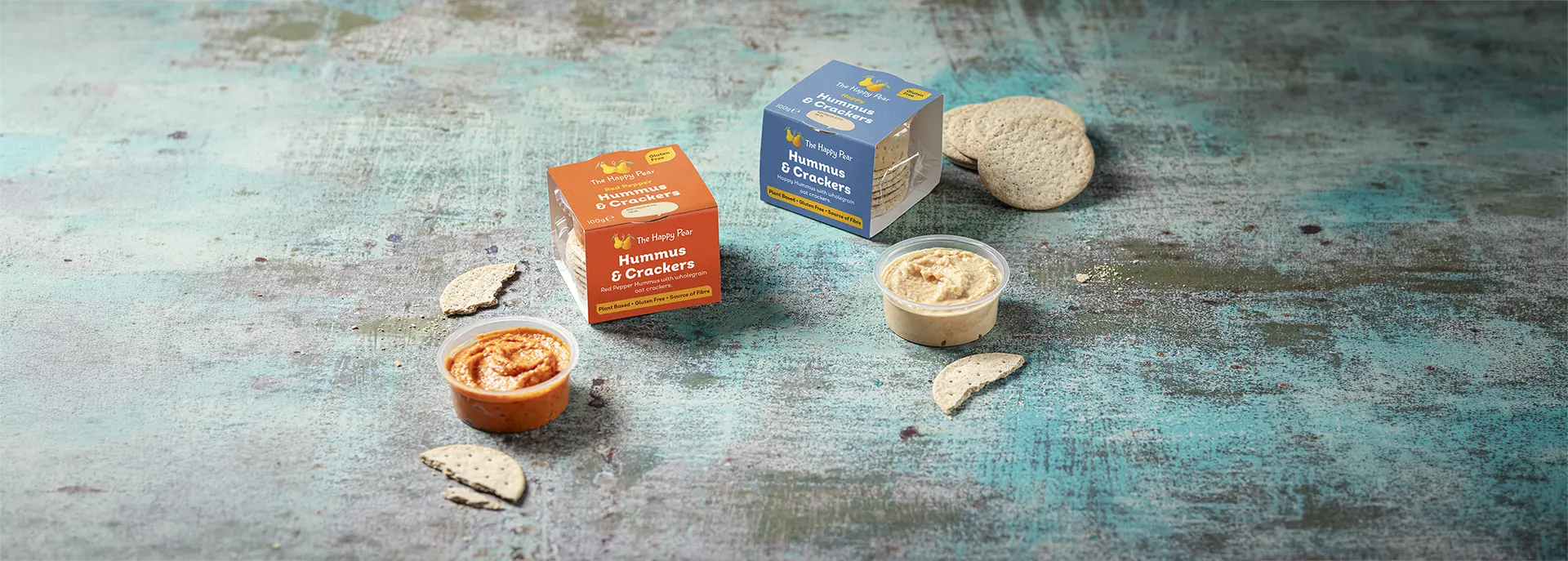 happy pear Hummus and crackers