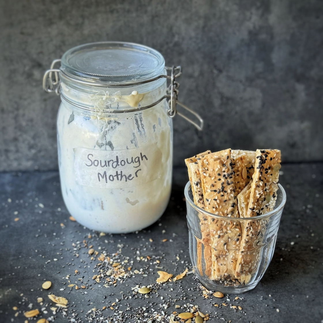 An image of Sourdough discard crackers