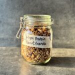 a photo of a jar of Homemade High-Protein Peanut Butter Granola (Vegan)