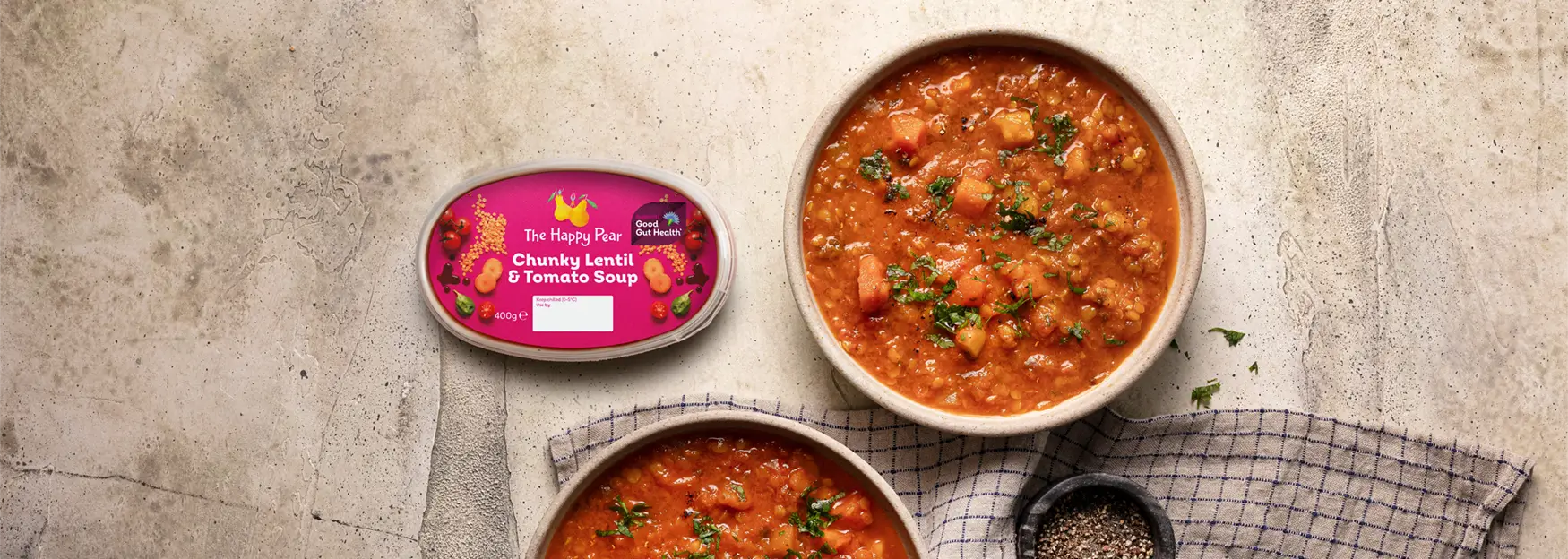 image of the happy pear Chunky Lentil & Tomato Soup