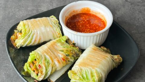 Tofu and Mushroom Cabbage Rolls