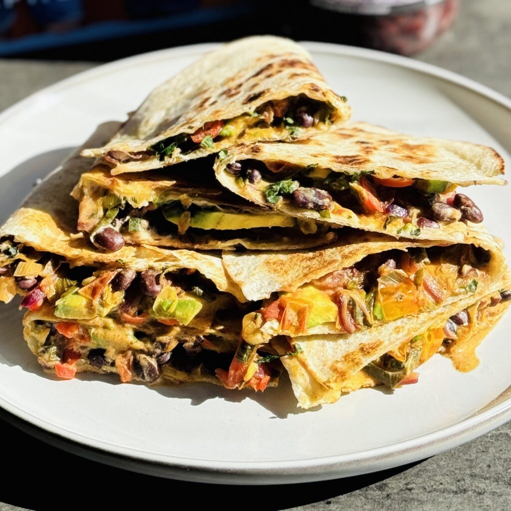 a photo of Creamy Spiced Black Bean Quesadillas