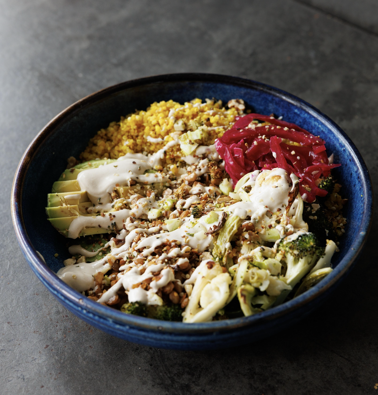 a photo of a plantbased Nourish Bowl