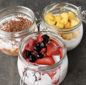 a photo of jars of Overnight Oats 3 Ways