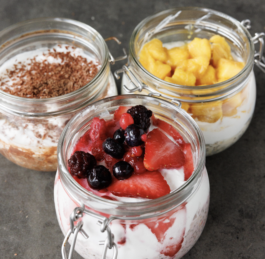 a photo of jars of Overnight Oats 3 Ways