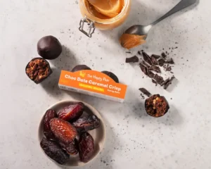 an image of The Happy Pear Choc Date Caramel Crisp Energy Balls 50g