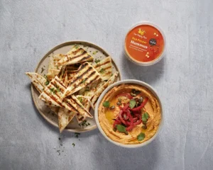 An image of Roasted-Red-Pepper Hummus