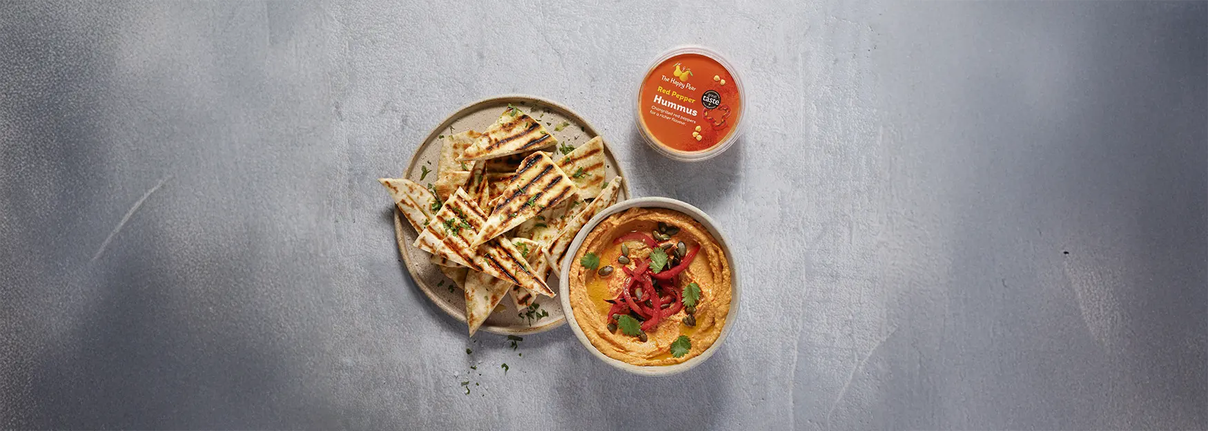 An image of Roasted-Red-Pepper Hummus
