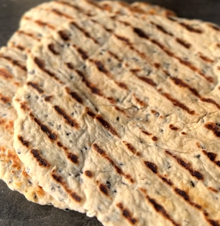a photo of Easy Black Sesame Flatbreads
