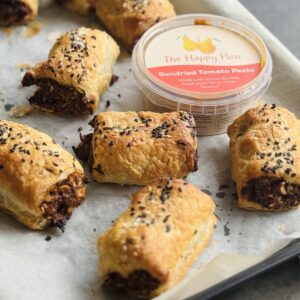 a photo of Sausage Rolls with Sundried Tomato Pesto