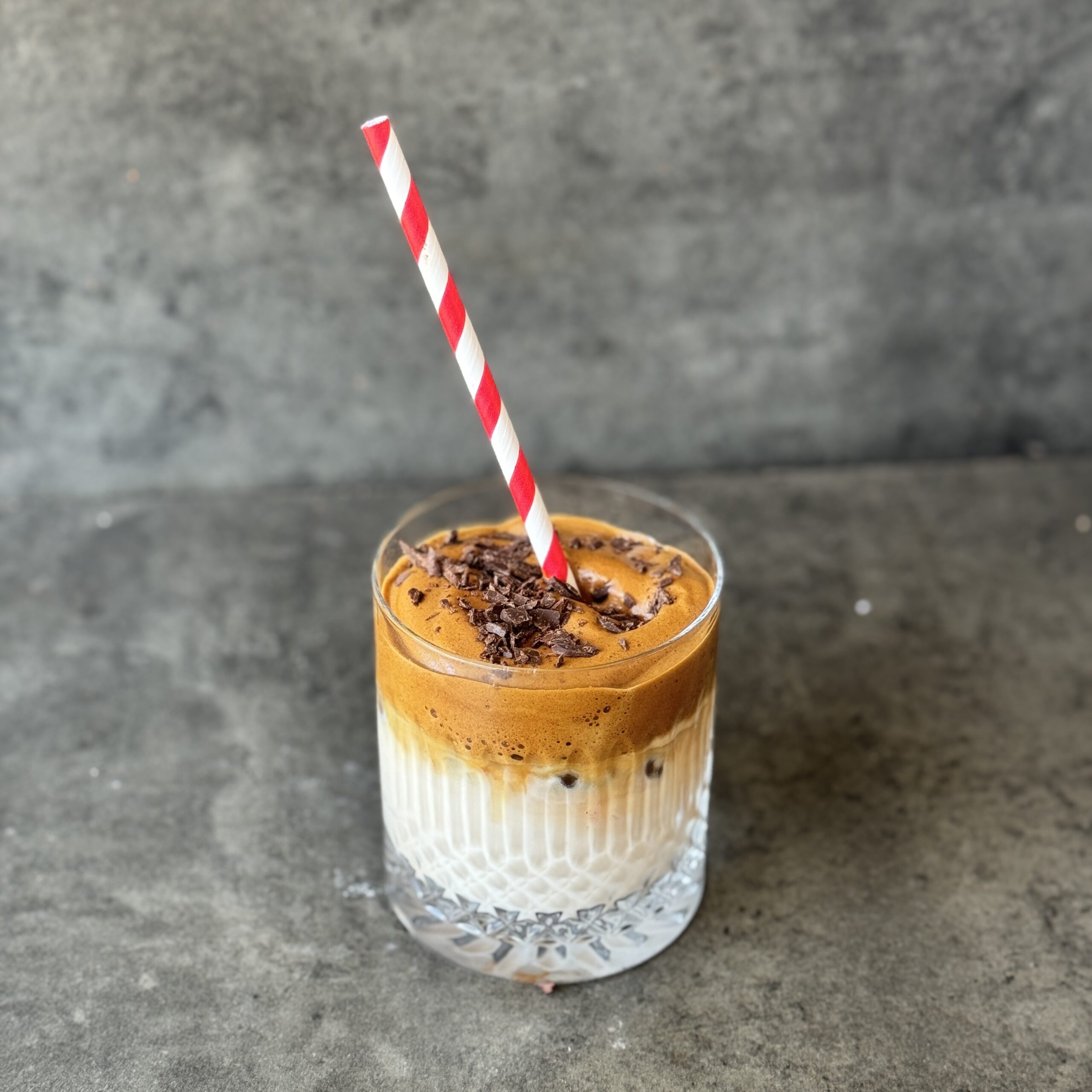 a photo of a glass of Whipped Coffee
