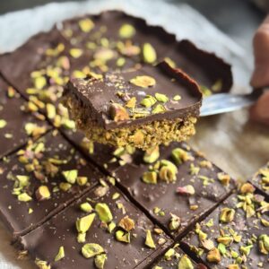 a photo of Dubai-Style Pistachio Oat Bars