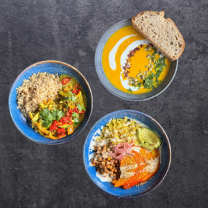 a photo of Airfryer Meal Prep: Pumpkin Bowl, Lentil Curry & Roasted Pumpkin Soup
