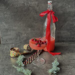 a photo of Fermented Cranberry Orange Spritz with Rosemary
