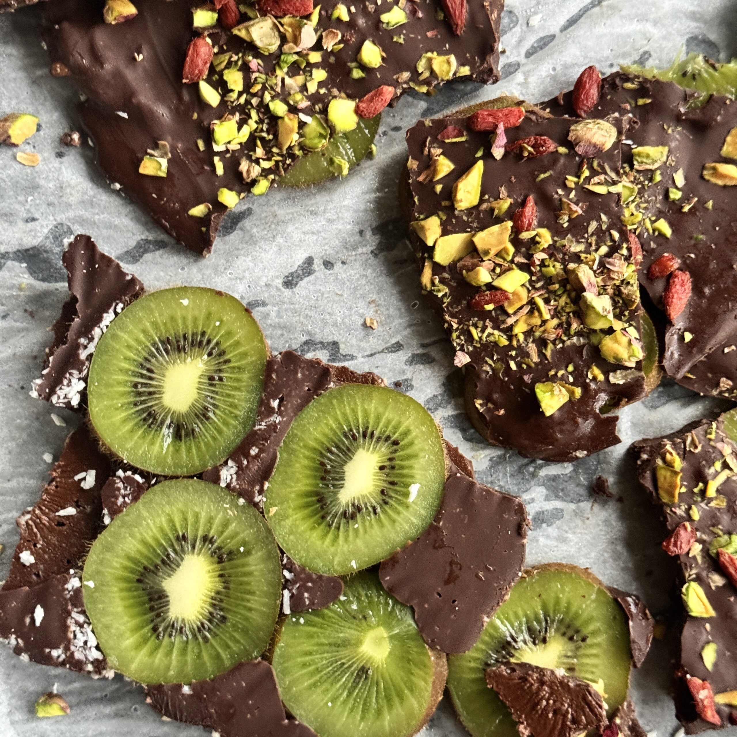 a photo of Kiwi Chocolate Bark