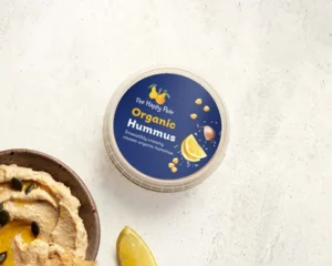 an image of organic hummus