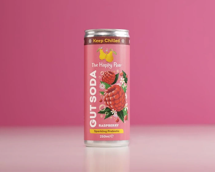 Raspberry Gut Soda Can (250 ml) - The Happy Pear