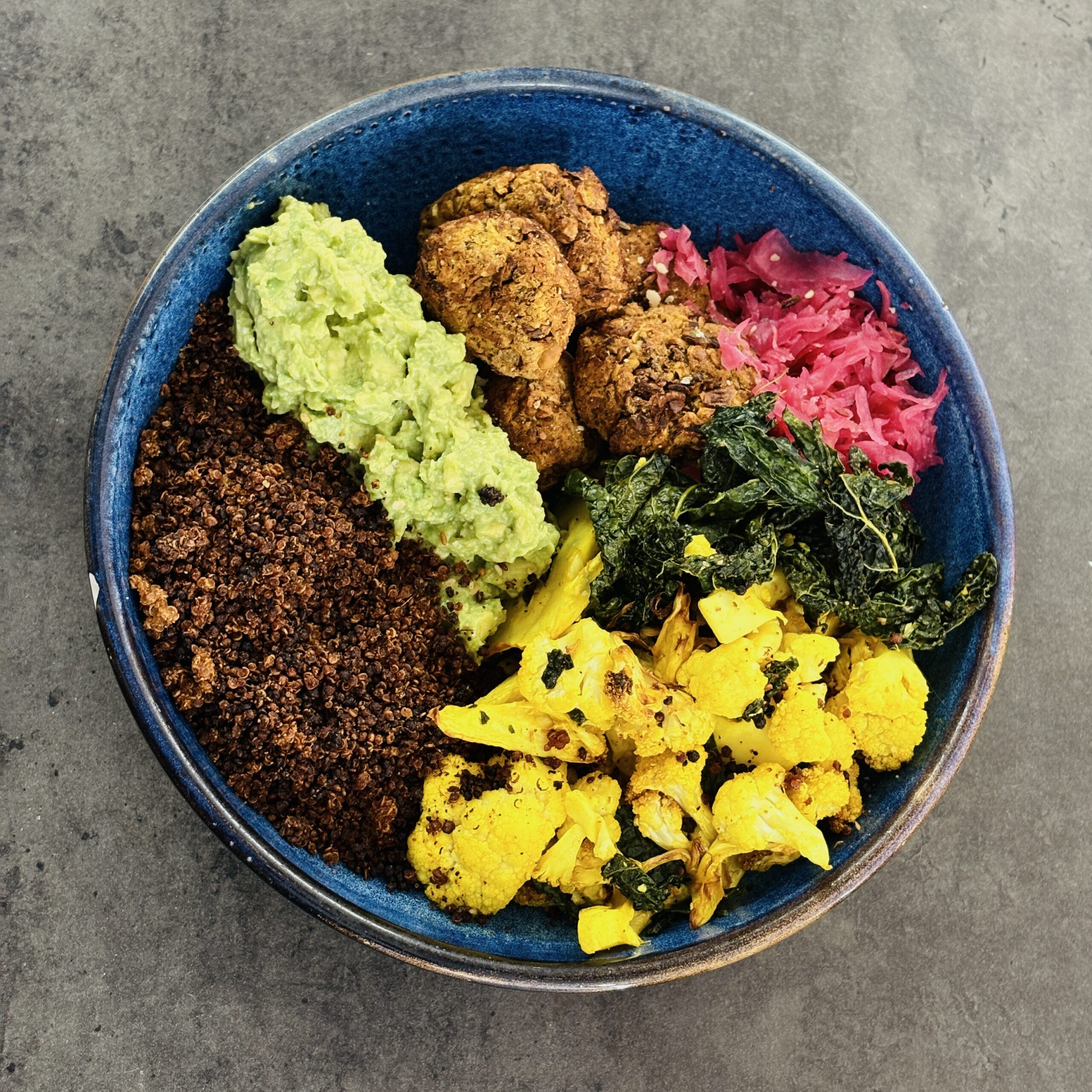 a photo of a Lentil Nugget & Crispy Quinoa Nourish Bowl