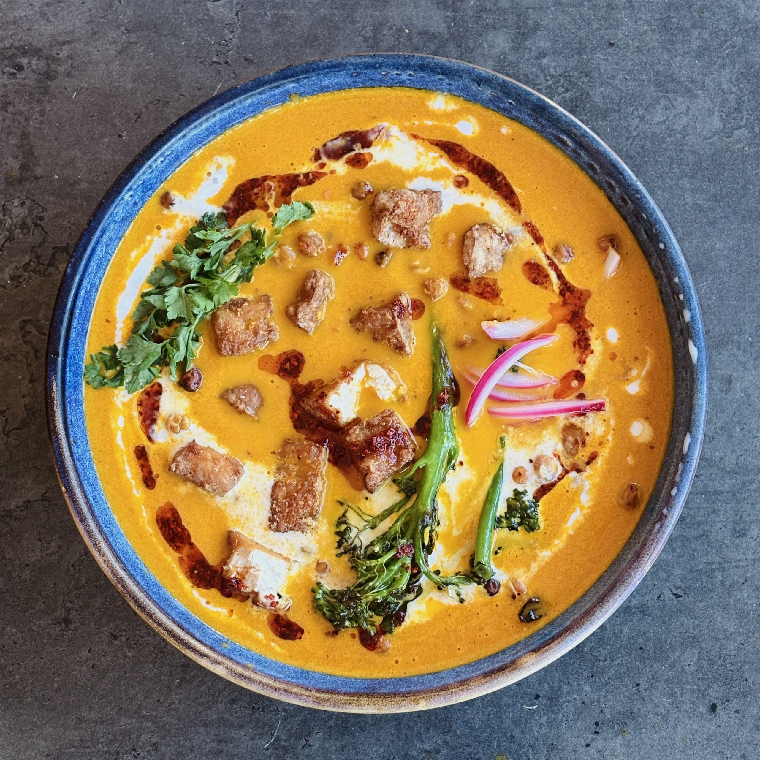 a photo of Thai Red Curry Carrot Soup