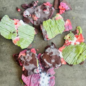 a photo of Frozen Yoghurt Chocolate Berry Bark 3 Ways