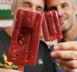 a photo of watermelon electrolyte popsicles
