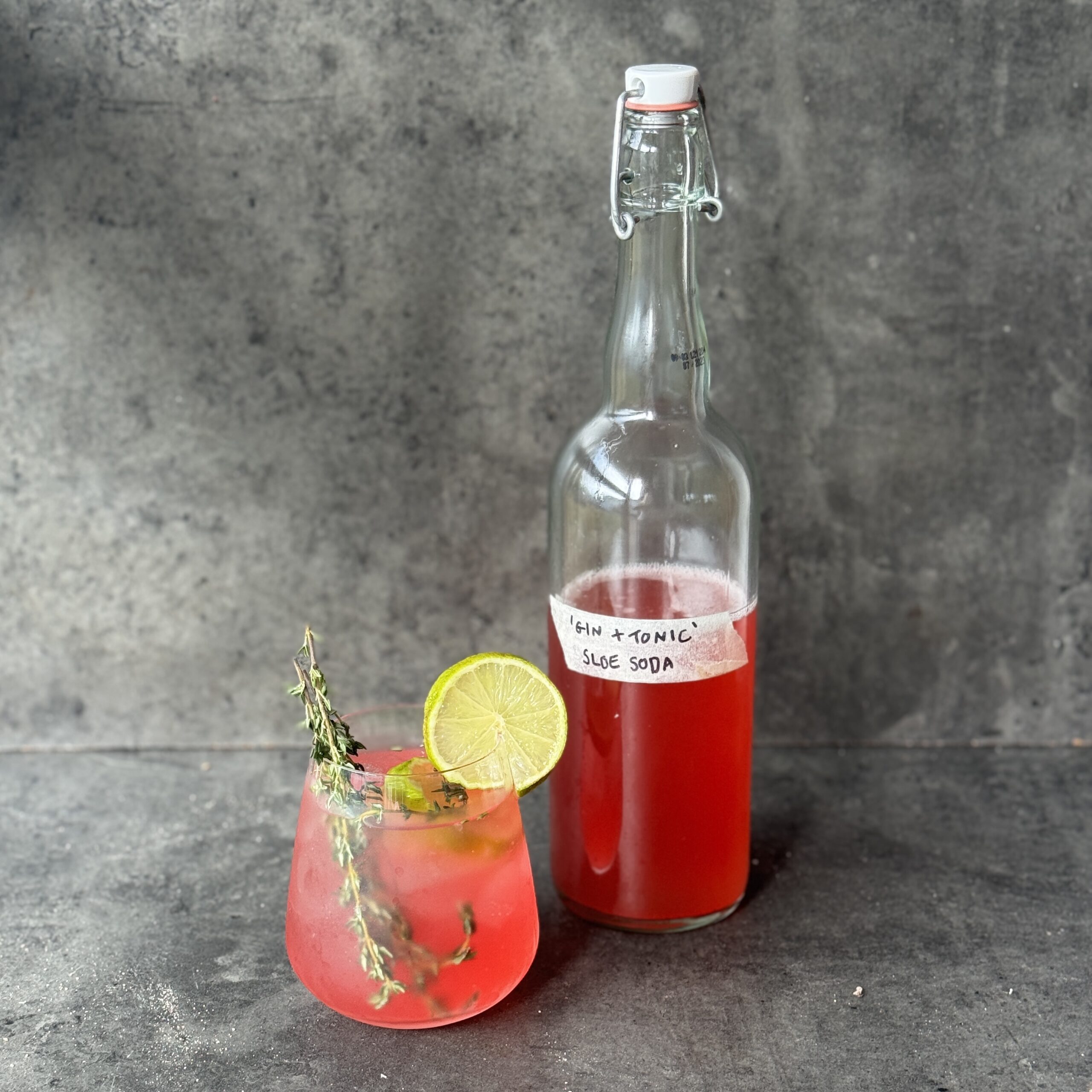 a photo Wild-Fermented Sloe Soda (non-alcoholic gin & tonic)